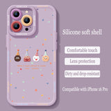 Cute Donut Silicone Shell Phone Case for iPhone