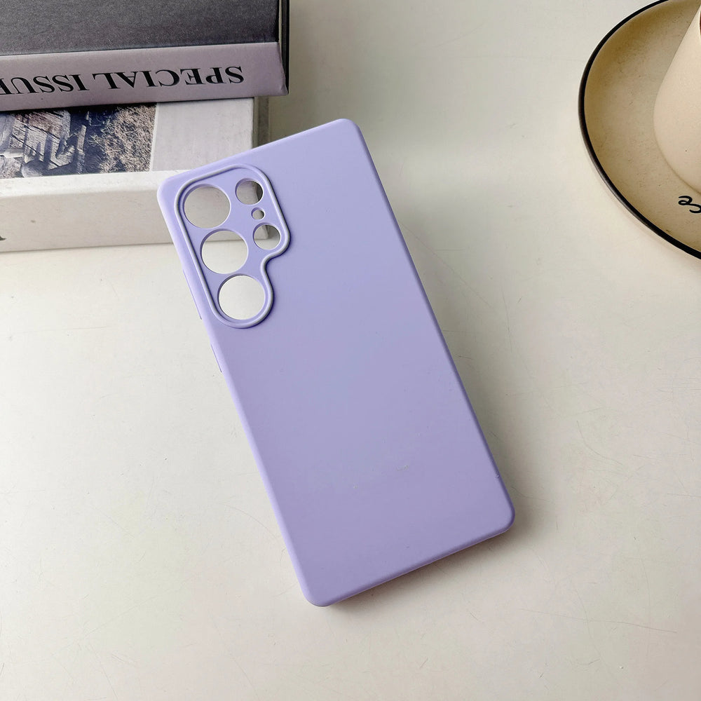 Liquid Silicone Solid Color Soft Phone Case For Samsung