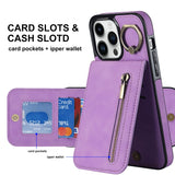 Leather Card Holder Kickstand Case for iphone