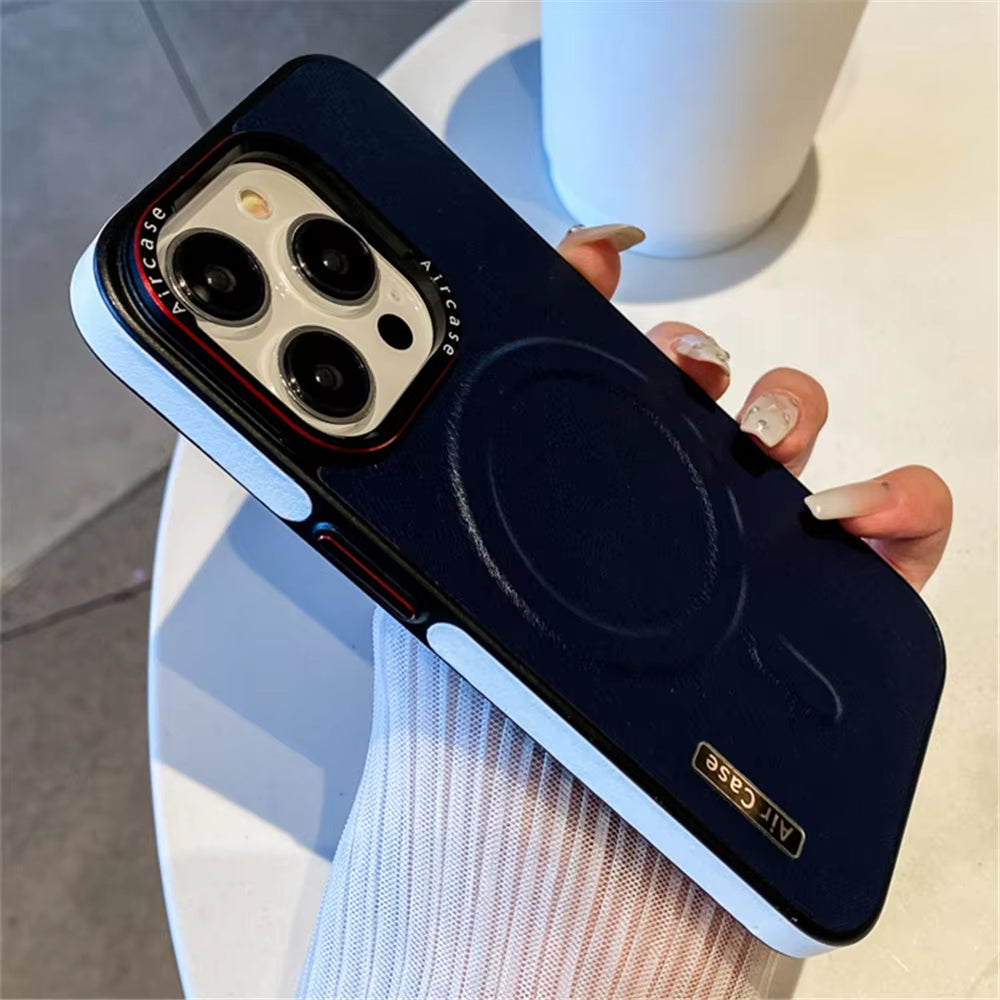 Luxury Matte Leather Case For iPhone