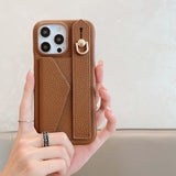 Wallet Card Holder Wrist Strap Case for iphone