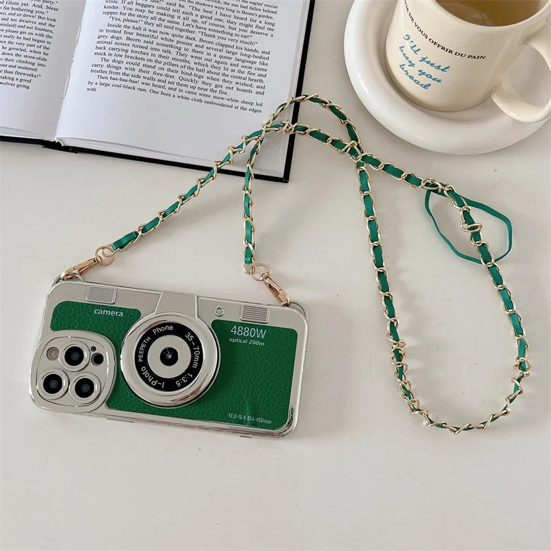 Classic Retro Camera Lanyard Case for iPhone