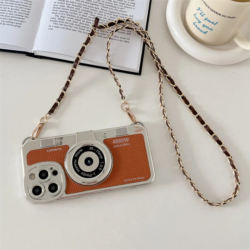 Classic Retro Camera Lanyard Case for iPhone