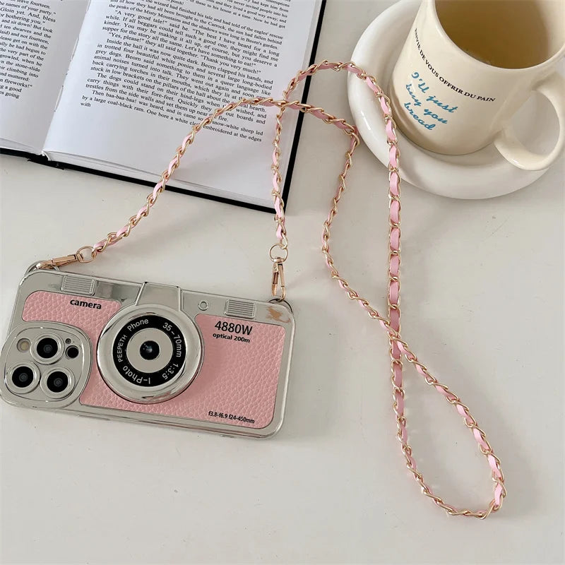 Classic Retro Camera Lanyard Case for iPhone