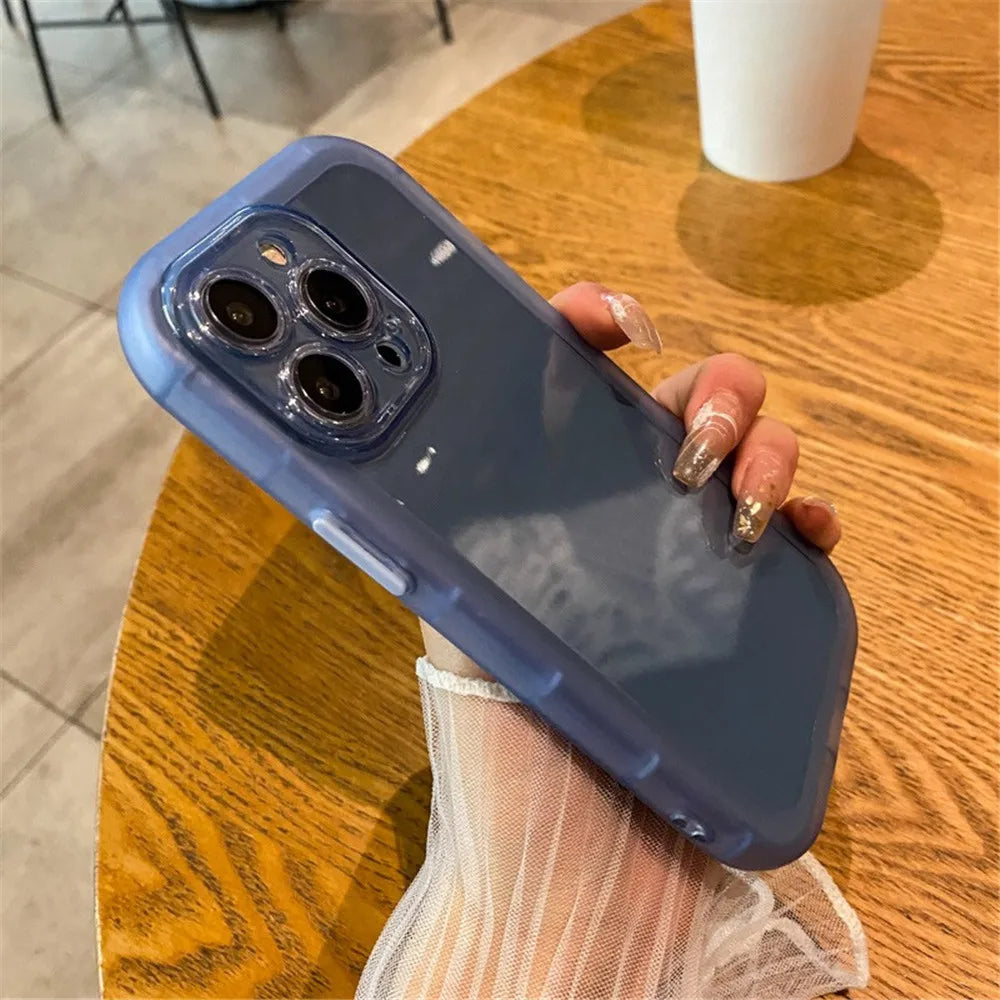 Shockproof Silicone Bumper Clear Phone Case For iPhone