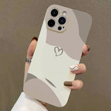 Colorful Love Heart Soft Silicone Phone Case for iPhone