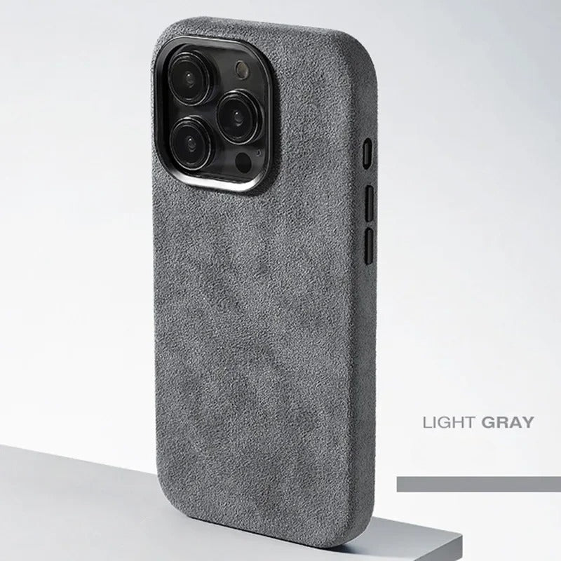 Italian Flip Fur Leather Magnetic Case for iPhone