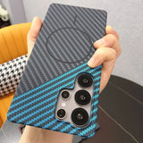 Luxury Carbon Fiber Magnetic Phone Case For Samsung