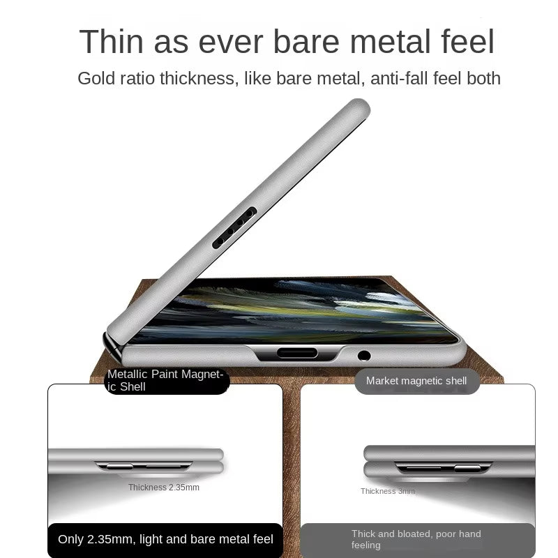 Ultra Thin Metal Paint Plating Magnetic Frosting Case For Samsung