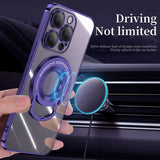 Magnetic Holder Plating Phone Case for iPhone