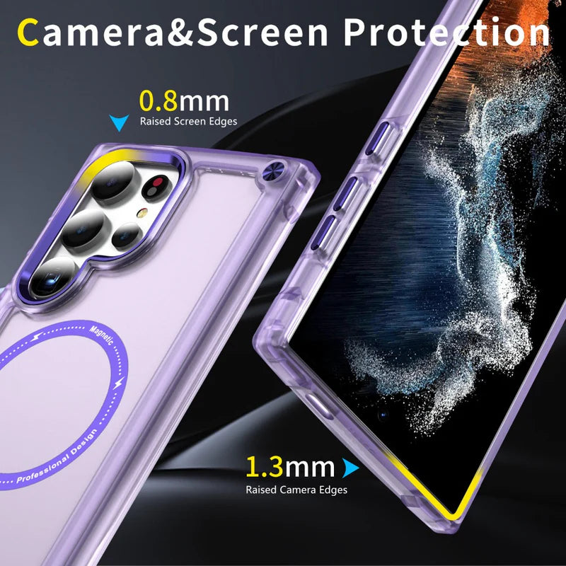 Translucent Hybrid Armor Shockproof Case For Samsung