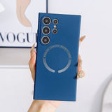For Magsafe Liquid Silicone Magnetic Phone Case For Samsung