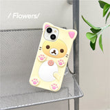 3D Cartoon Kawaii Rilakkuma Bear Soft Silicon Case For iPhone