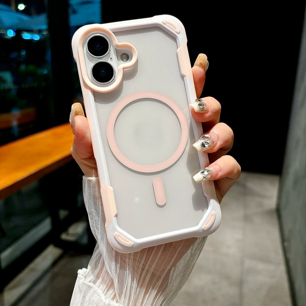 Transparent Hard Shockproof Armor Case For iPhone