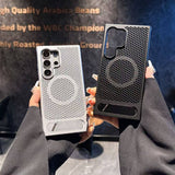 Matte Heat Dissipation Magnetic Hidden Kickstand Case for Samsung