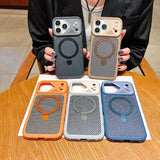 Magnetic Carbon Fiber Kickstand Case for iPhone