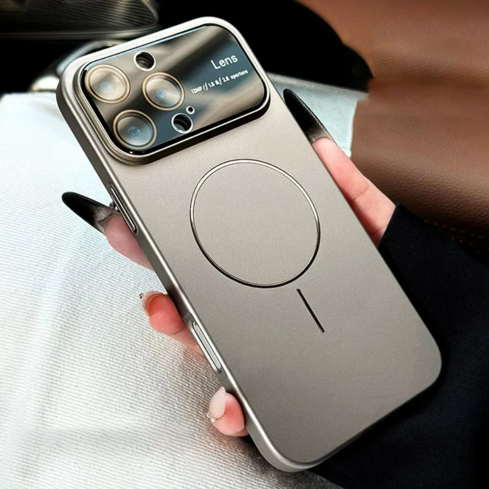 Luxury Large Glass Window Magsafe Case For iPhone