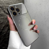 Luxury Large Glass Window Magsafe Case For iPhone