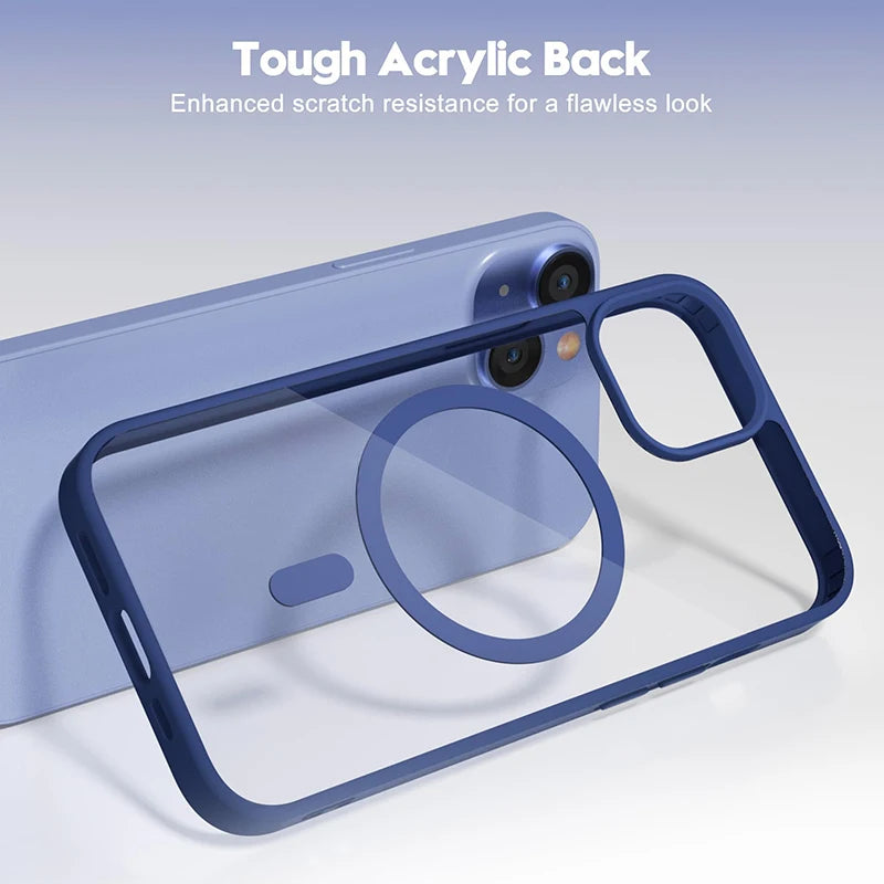 Luxury Matte Slim Strong Magnetic Magsafe Hard Case for iPhone