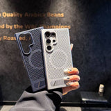 Matte Heat Dissipation Magnetic Hidden Kickstand Case for Samsung