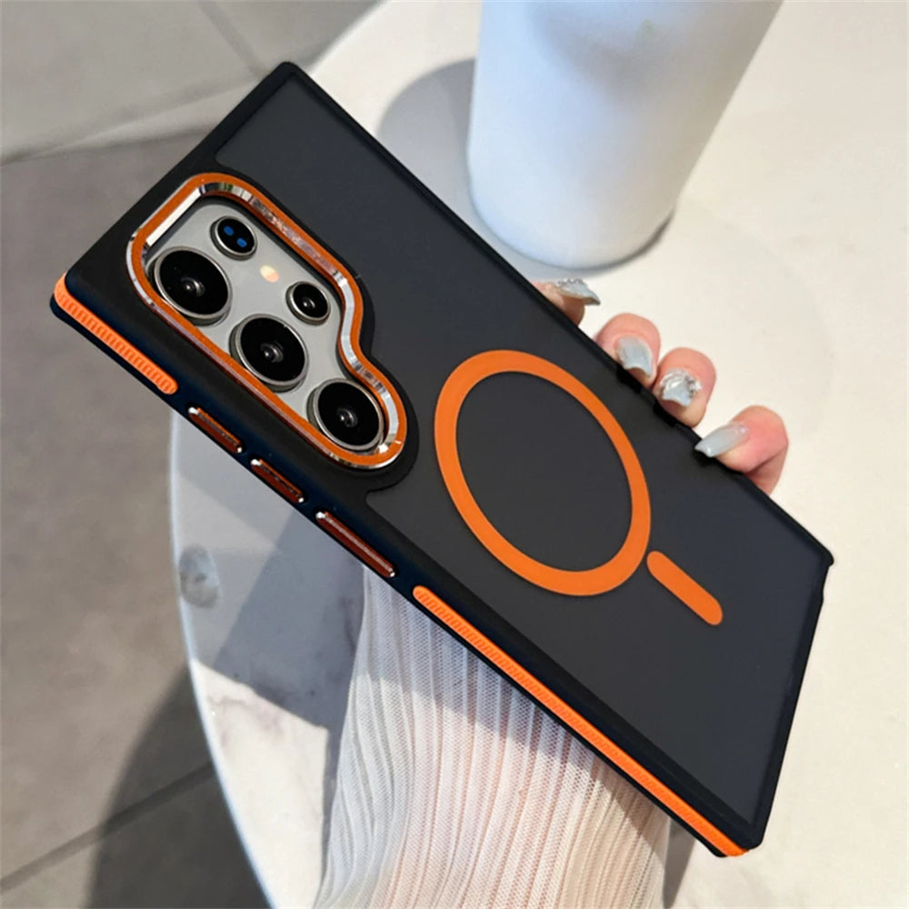 Luxury Matte Magnetic Phone Case for Samsung Galaxy