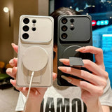 Matte Magnetic Foldable Kickstand Case for Samsung