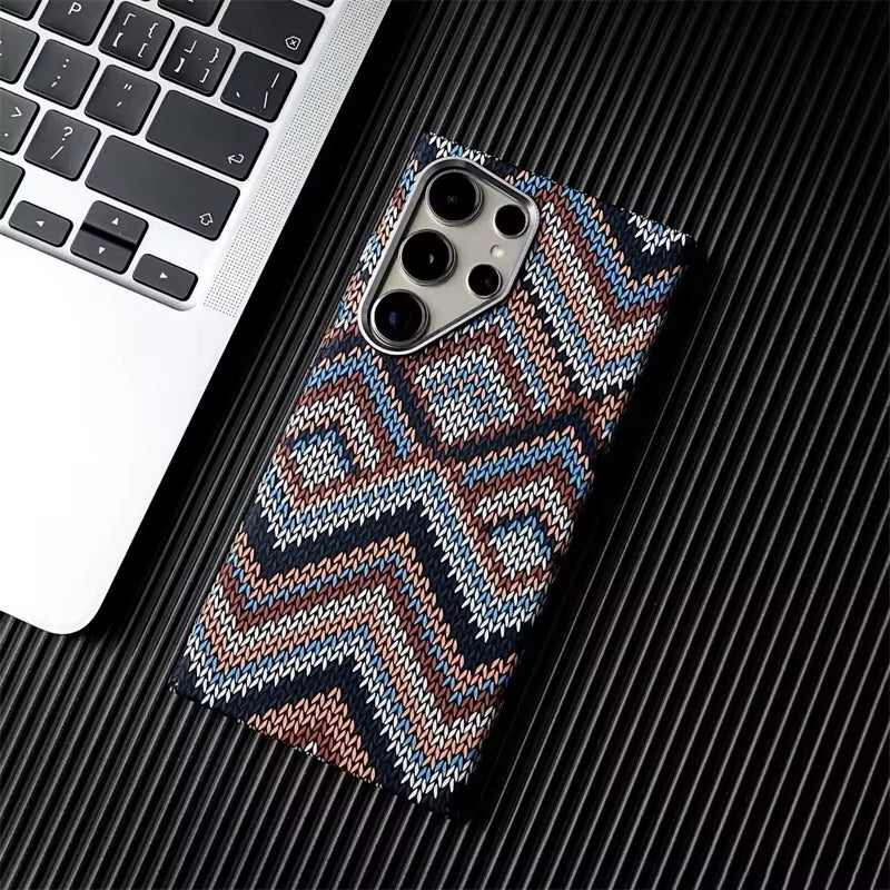 Luxury Carbon Fiber Wireless Charging Magsafe Case for Samsung