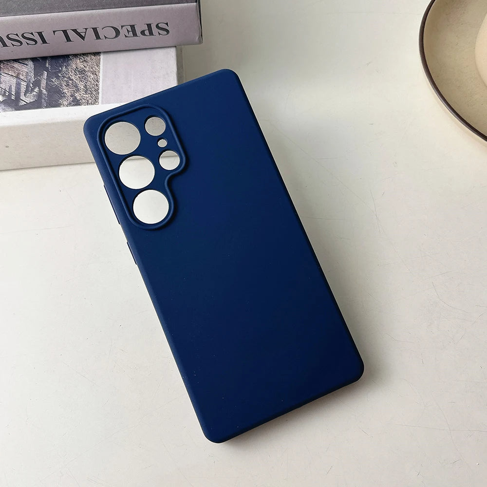 Liquid Silicone Solid Color Soft Phone Case For Samsung