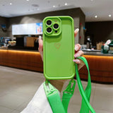 Luxury Crossbody Lanyard Cord Rope Cute Love Heart Soft Case For iPhone