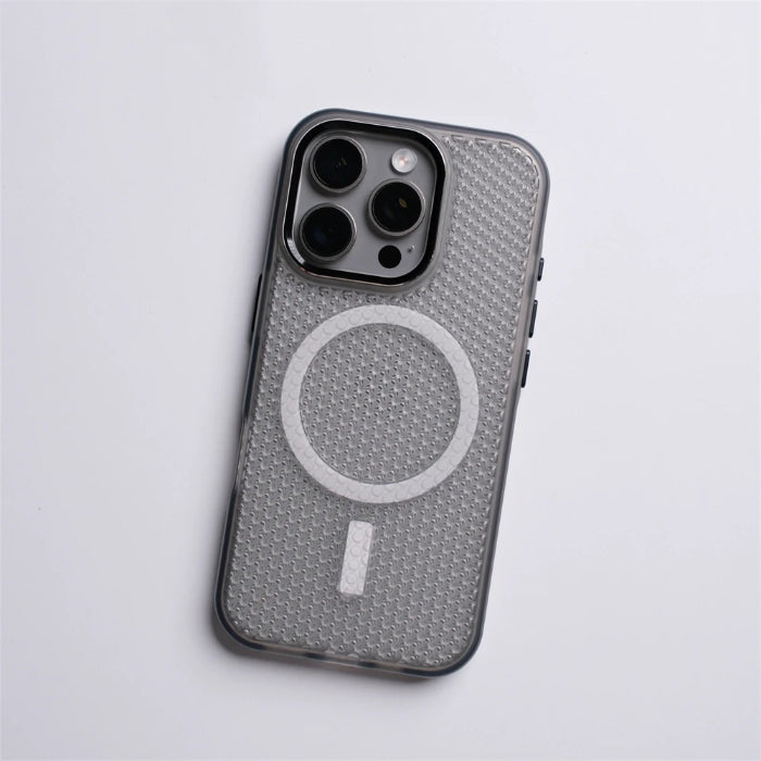 Heat Dissipation Hollow Shockproof Magnetic Case For iPhone
