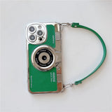 Luxury Retro Stereo Camera Hand with Lanyard Case For iPhone