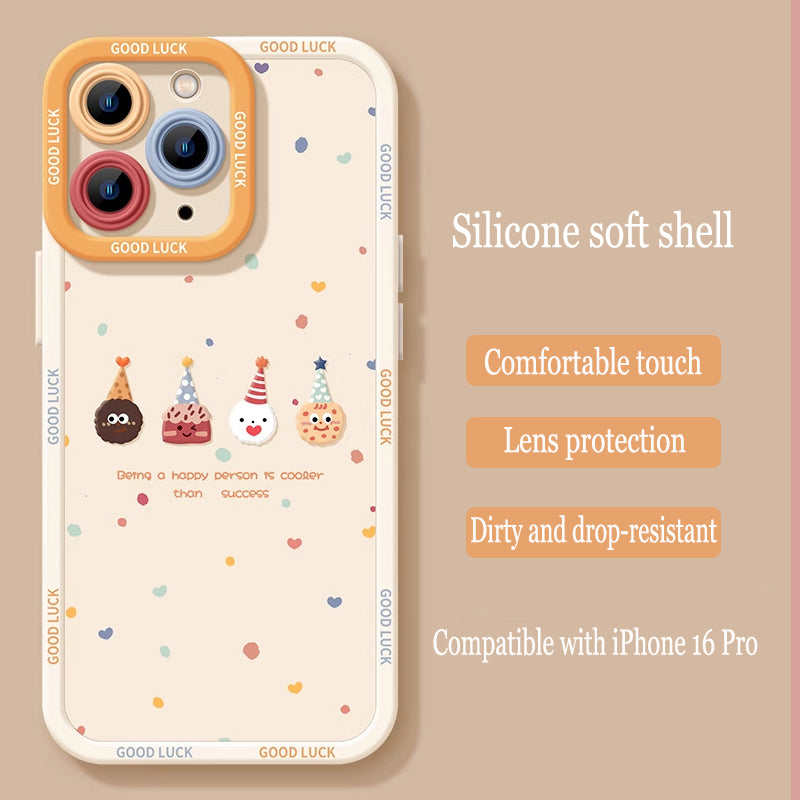 Cute Donut Silicone Shell Phone Case for iPhone