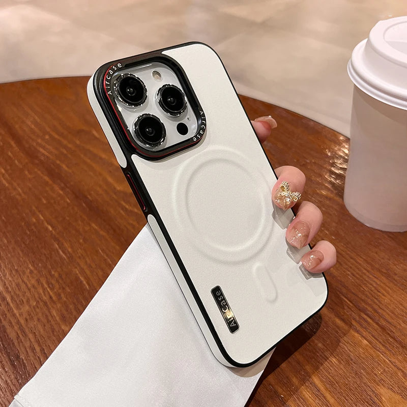 Luxury Matte Leather Case For iPhone