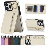 Leather Card Holder Kickstand Case for iphone