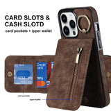 Leather Card Holder Kickstand Case for iphone