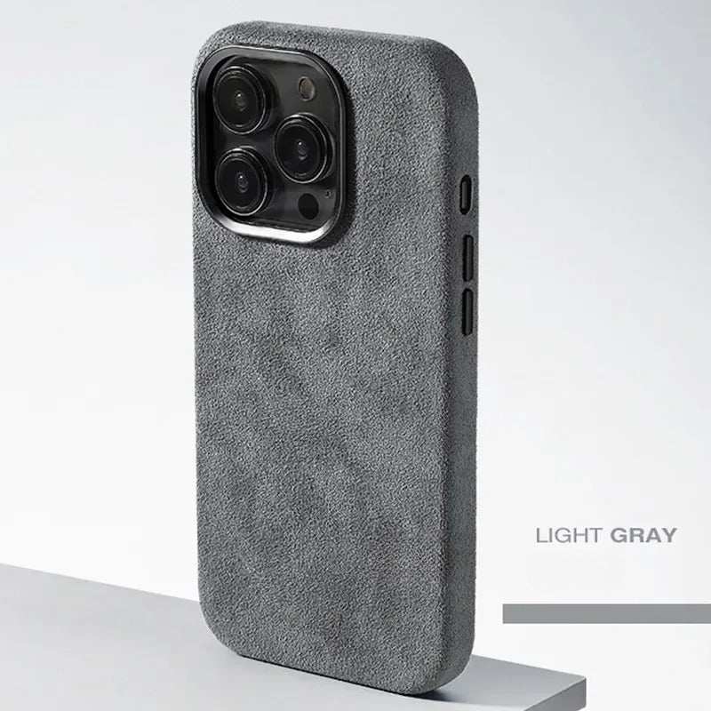 Italian Flip Fur Leather Magnetic Case for iPhone