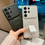 Matte Magnetic Foldable Kickstand Case for Samsung