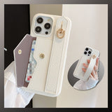 Wallet Card Holder Wrist Strap Case for iphone