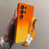 Liquid Silicone Gradient Color Magsafe Case for Samsung Galaxy