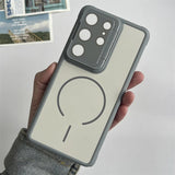 Matte Magnetic Flip Kickstand Case for Samsung