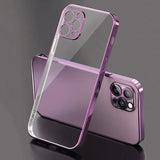 Luxury Plating Transparent Silicone Case For iPhone
