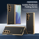 Full Cover Leather Case With Screen Tempered Glass for Samsung