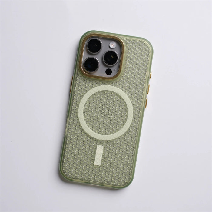 Heat Dissipation Hollow Shockproof Magnetic Case For iPhone