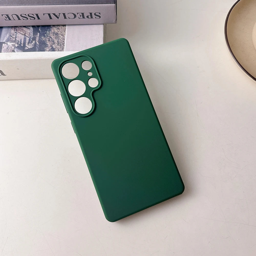 Liquid Silicone Solid Color Soft Phone Case For Samsung