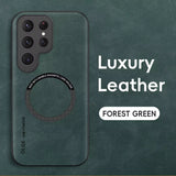Magnetic For Magsafe Leather Case For Samsung Galaxy