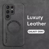 Magnetic For Magsafe Leather Case For Samsung Galaxy