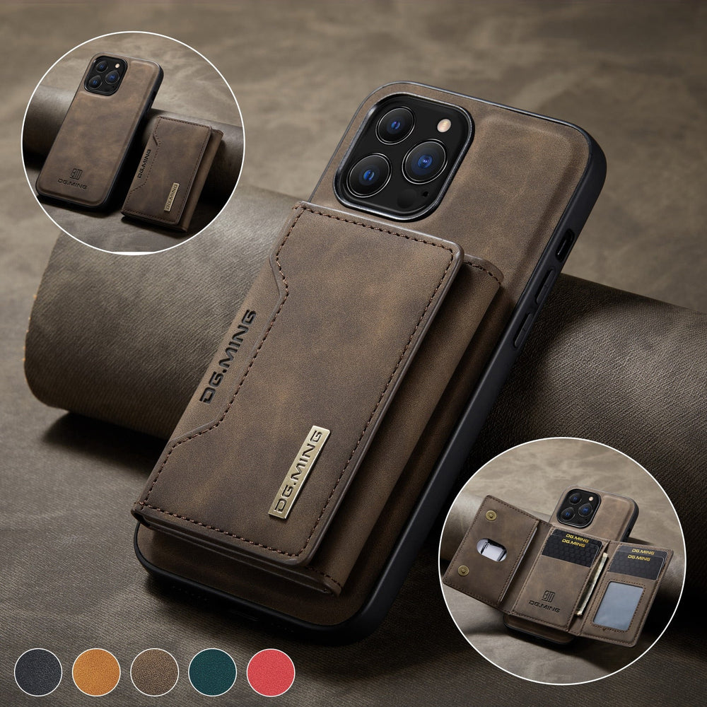 Magnetic Leather Case With Card For iPhone