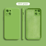 Original Square Liquid Silicone Case For iPhone