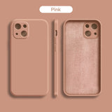 Original Square Liquid Silicone Case For iPhone