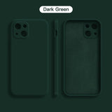 Original Square Liquid Silicone Case For iPhone